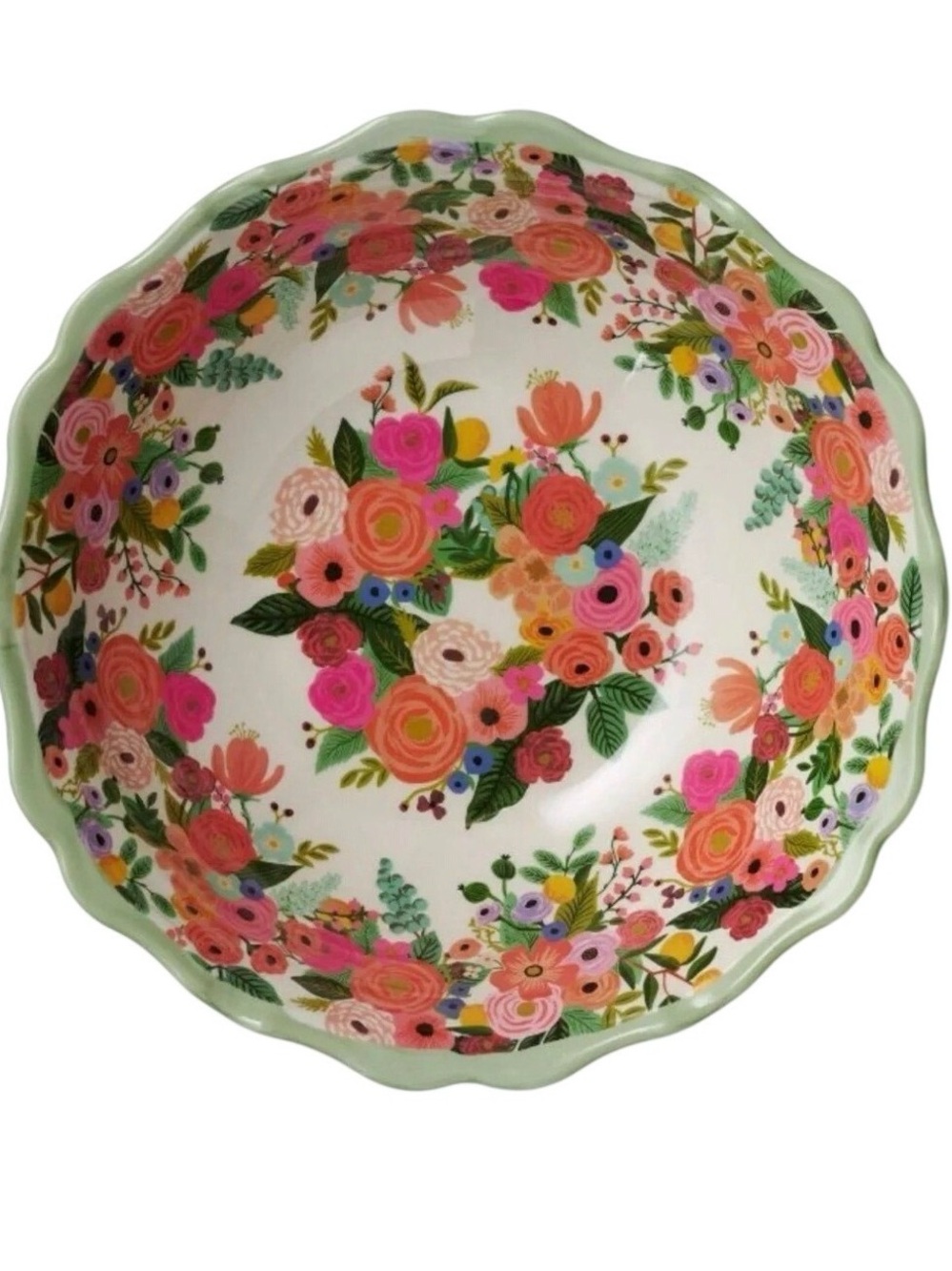 Rifle Paper Company Garden Party Floral Scalloped Melamine Serving
Bowl!